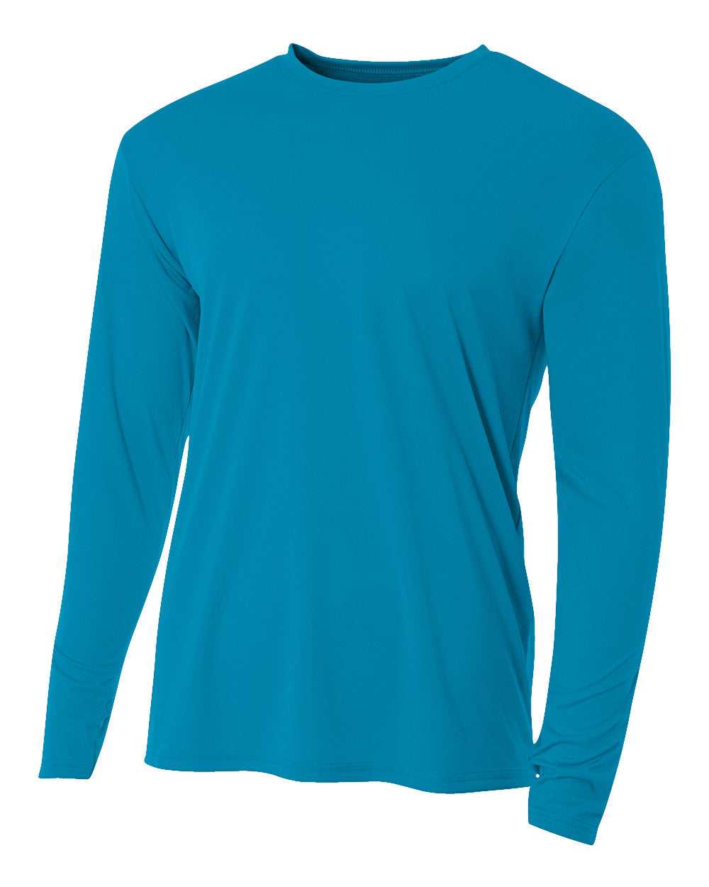 A4 N3165 Cooling Performance Long Sleeve Crew - Electric Blue - HIT a Double