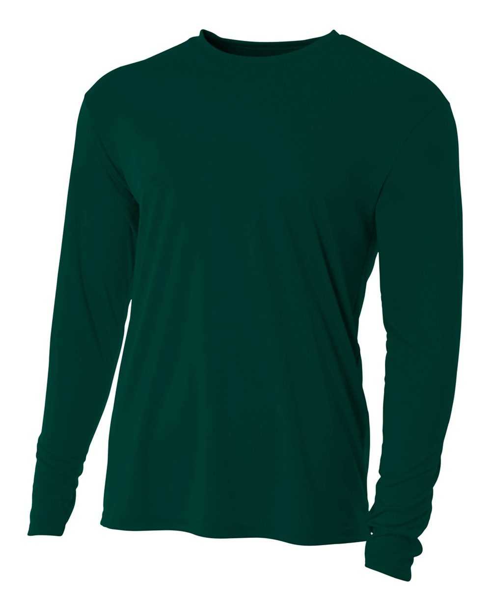 A4 N3165 Cooling Performance Long Sleeve Crew - Forest - HIT a Double