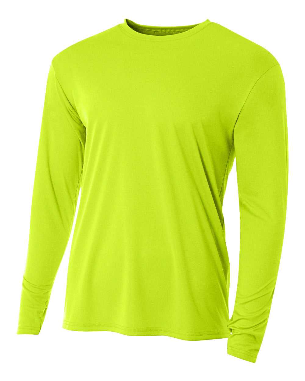 A4 N3165 Cooling Performance Long Sleeve Crew - Lime