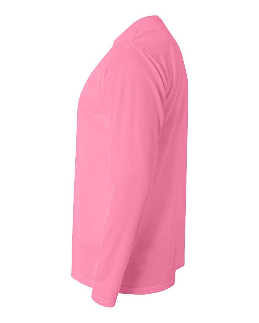 A4 N3165 Cooling Performance Long Sleeve Crew - Pink - HIT a Double