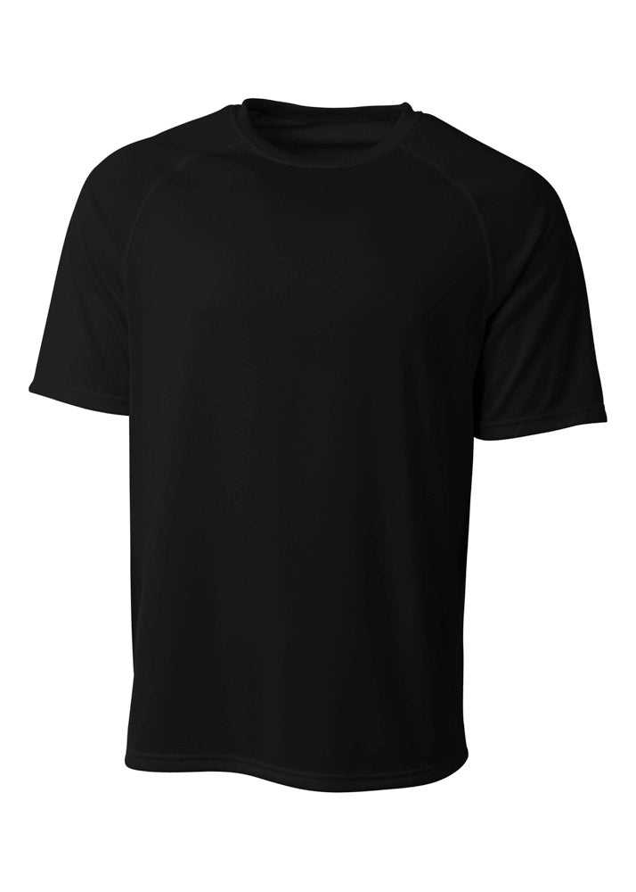 A4 N3393 SureColor Short Sleeve Cationic Tee - Black - HIT a Double