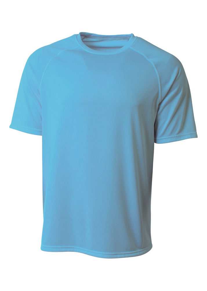 A4 N3393 SureColor Short Sleeve Cationic Tee - Light Blue - HIT a Double