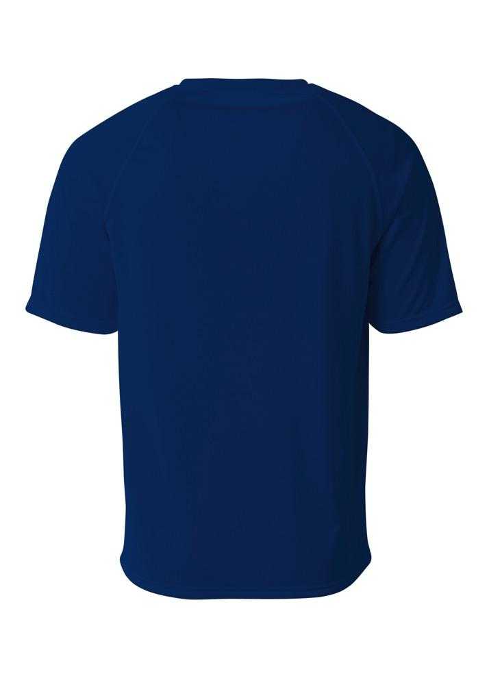 A4 N3393 SureColor Short Sleeve Cationic Tee - Navy - HIT a Double