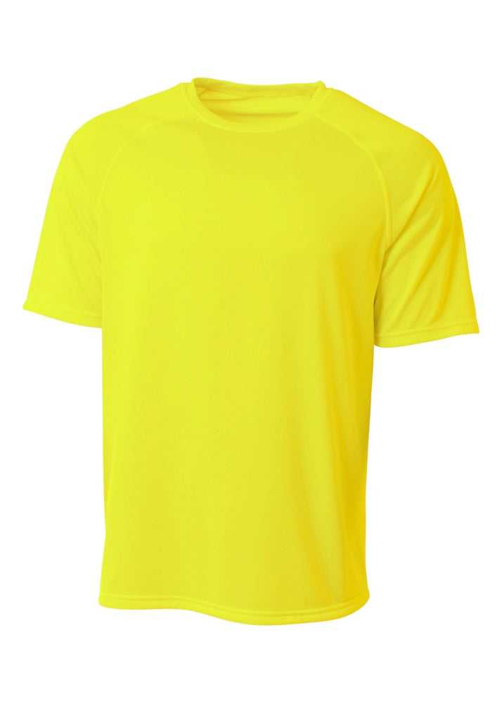 A4 N3393 SureColor Short Sleeve Cationic Tee - Safety Yellow - HIT a Double