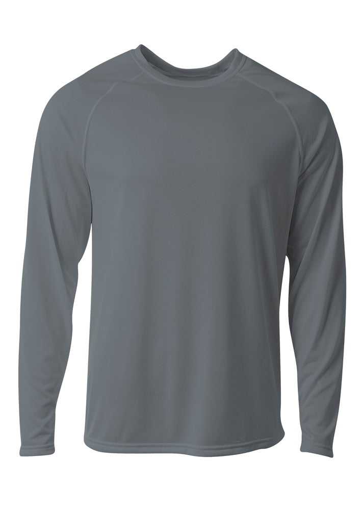 A4 N3396 SureColor Long Sleeve Cationic Tee - Graphite - HIT a Double