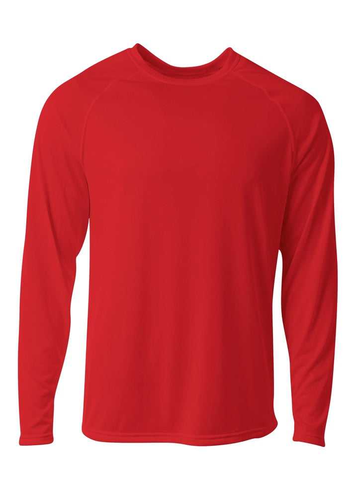 A4 N3396 SureColor Long Sleeve Cationic Tee - Scarlet - HIT a Double
