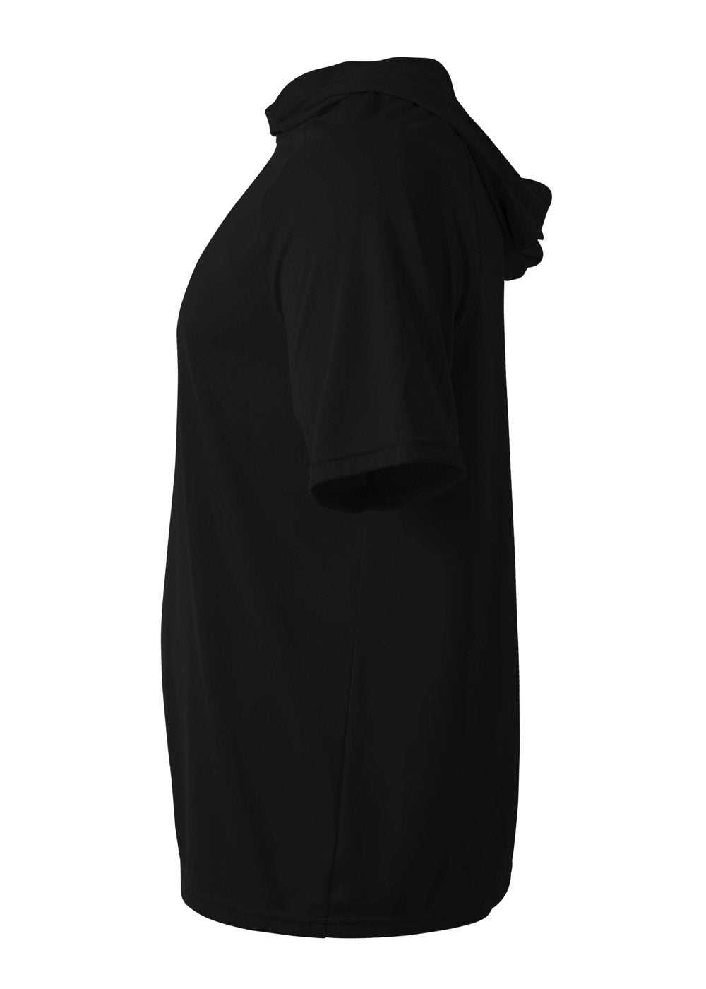 A4 N3408 Short Sleeve Hooded Tee - Black - HIT a Double