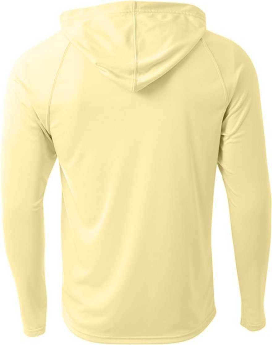 A4 N3409 Long Sleeve Hooded Tee - Light Yellow - HIT a Double