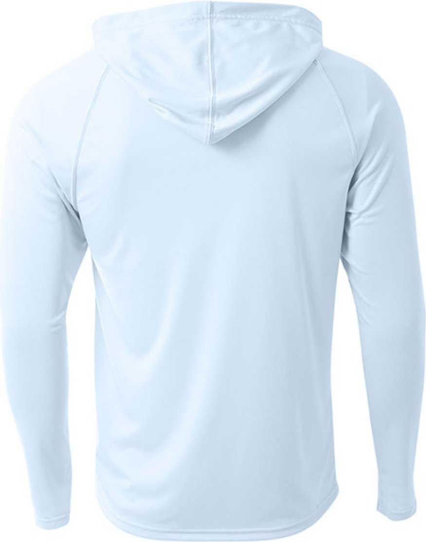 A4 N3409 Long Sleeve Hooded Tee - Pastel Blue - HIT a Double