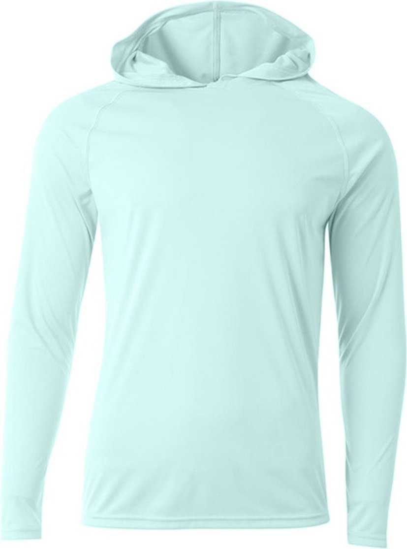 A4 N3409 Long Sleeve Hooded Tee - Pastel Mint - HIT a Double