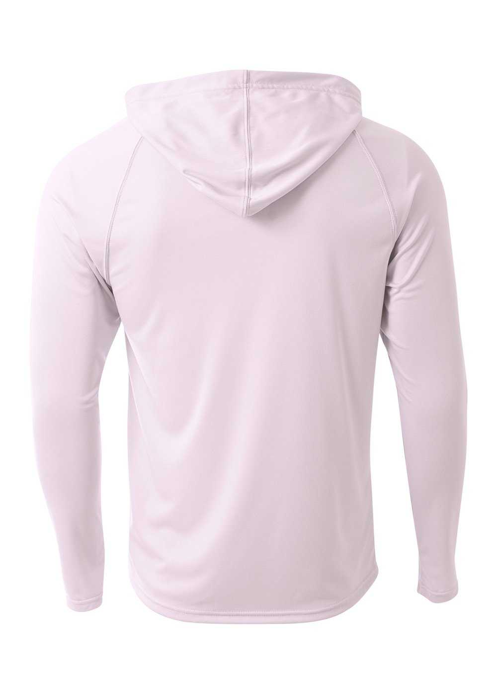 A4 N3409 Long Sleeve Hooded Tee - White - HIT a Double