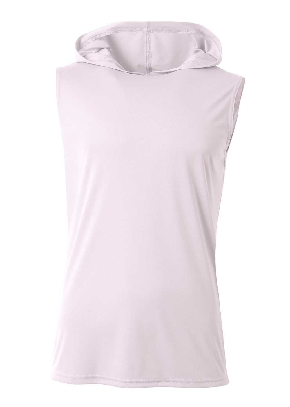 A4 N3410 Sleeveless Hooded Tee - White - HIT a Double