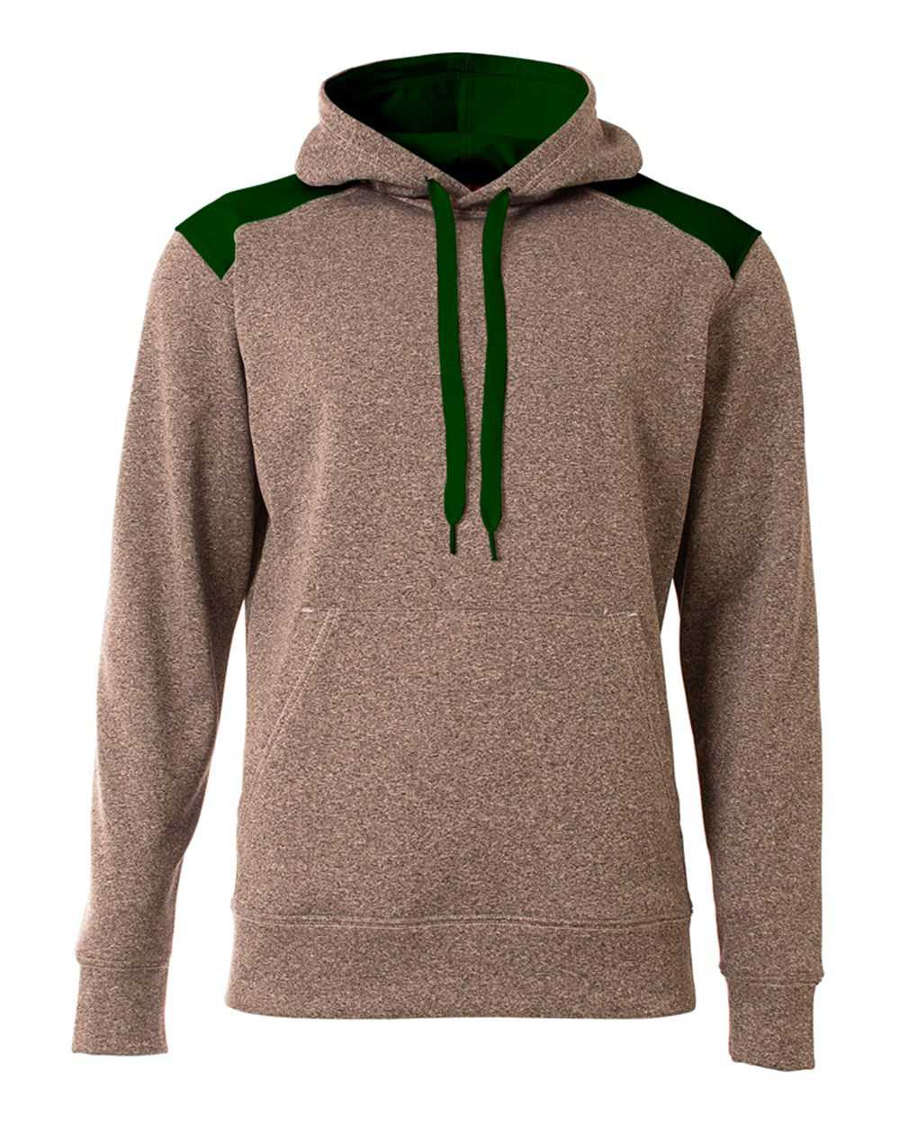 A4 N4093 Tourney Fleece Hoodie - Heather Forest - HIT a Double