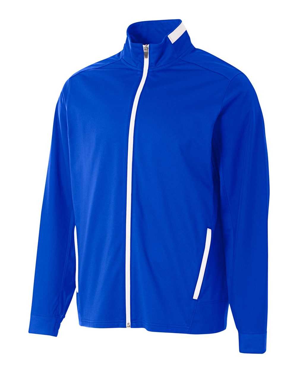 A4 N4261 League Full Zip Warm Up Jacket - Royal White - HIT a Double