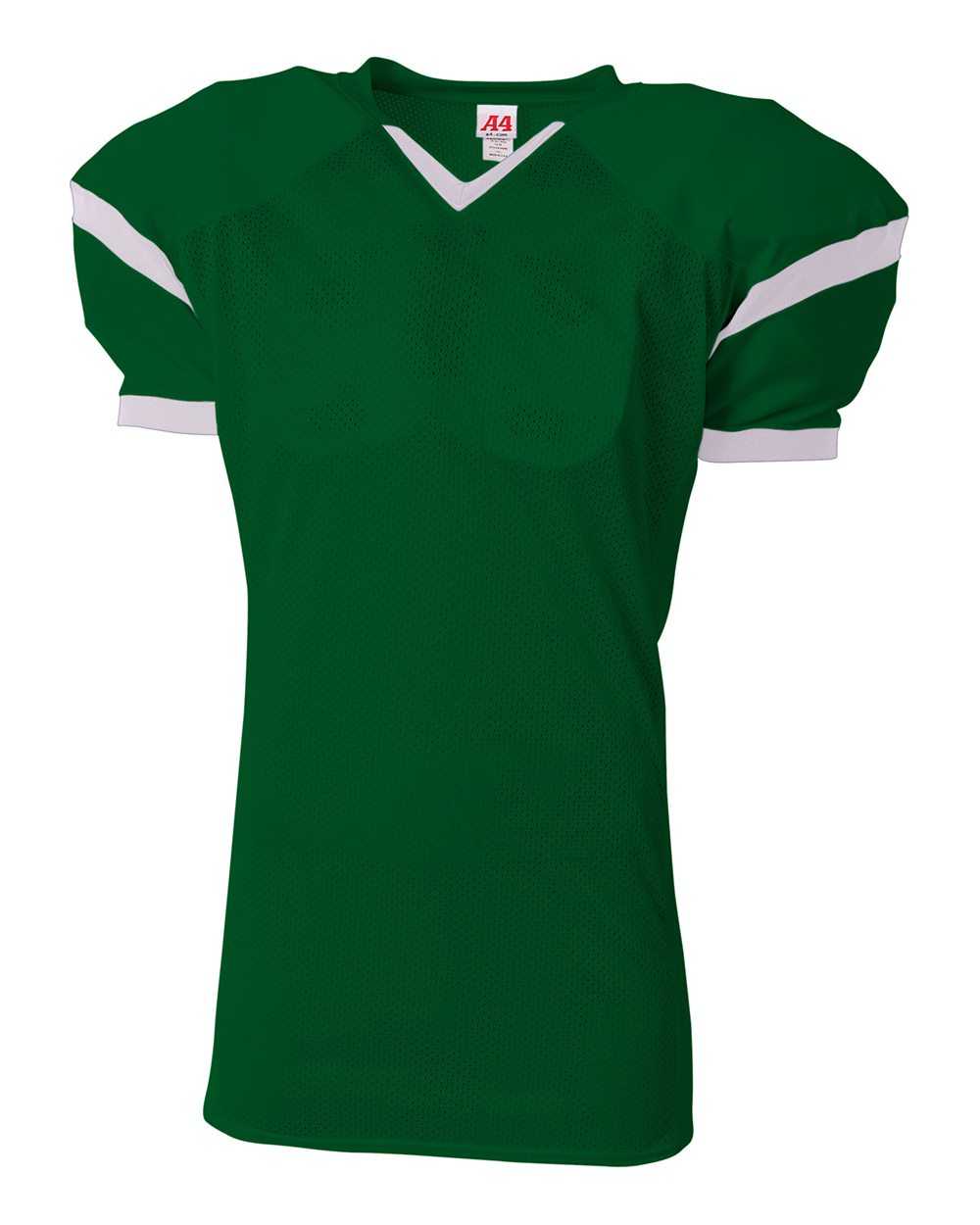 A4 N4265 The Rollout Football Jersey - Forest White - HIT a Double