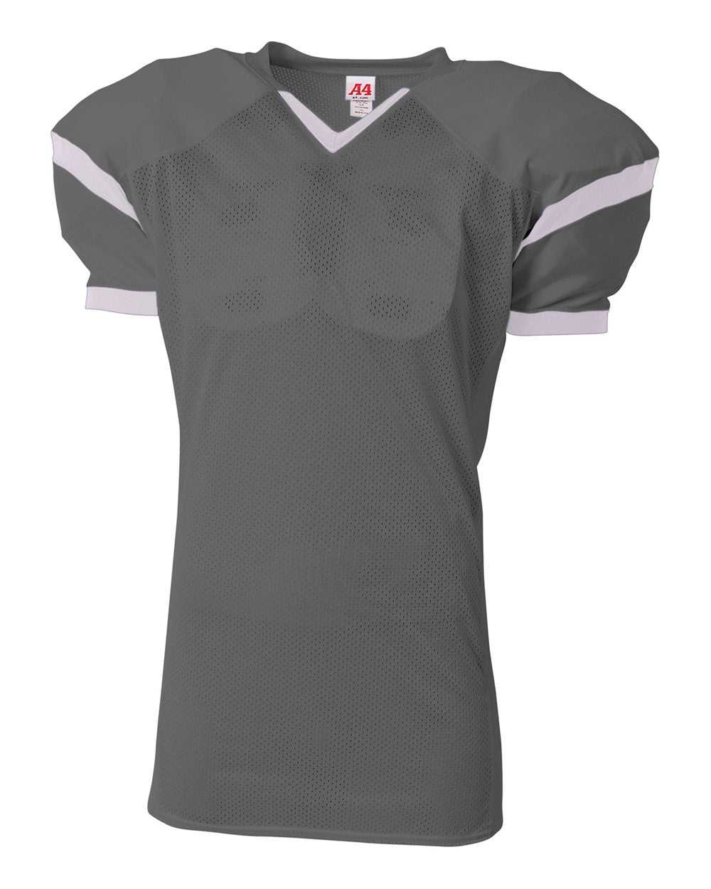A4 N4265 The Rollout Football Jersey - Graphite White - HIT a Double