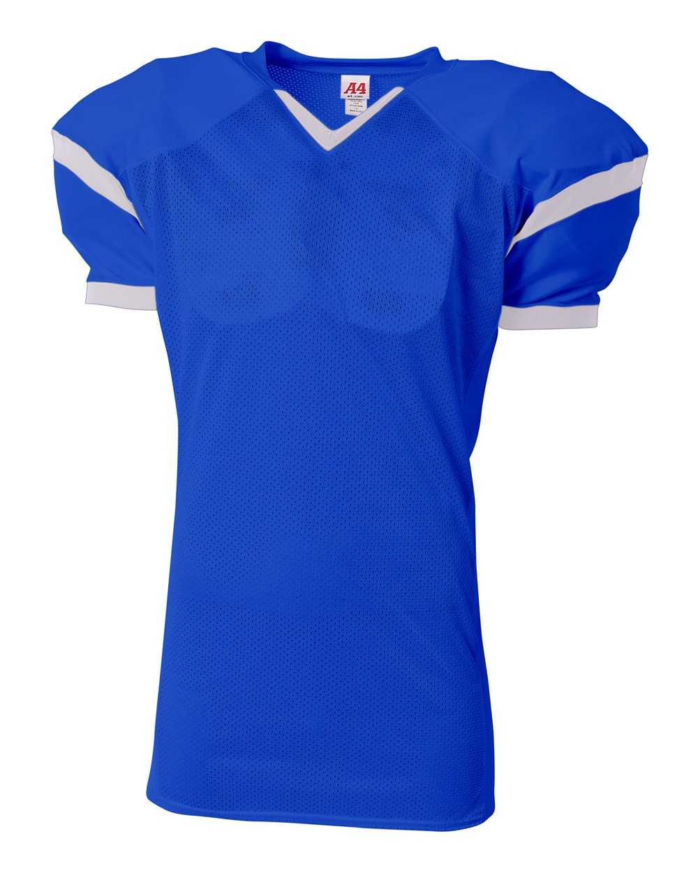 A4 N4265 The Rollout Football Jersey - Royal White - HIT a Double