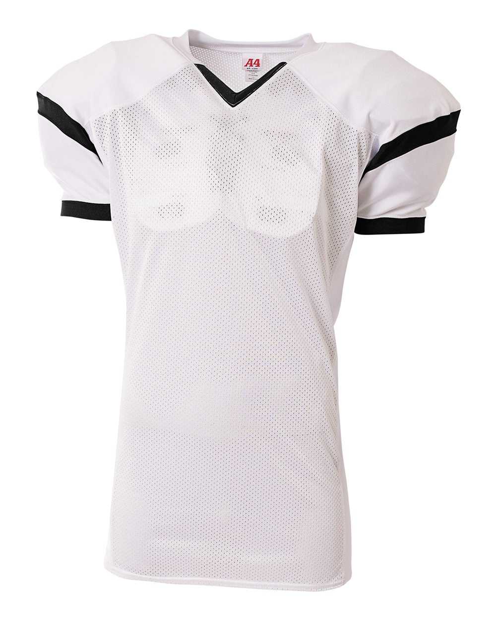 A4 N4265 The Rollout Football Jersey - White Black - HIT a Double