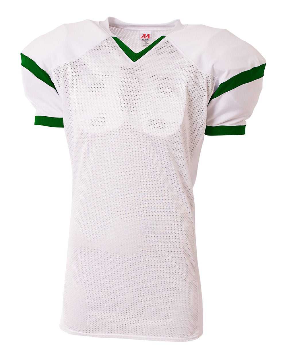 A4 N4265 The Rollout Football Jersey - White Forest - HIT a Double