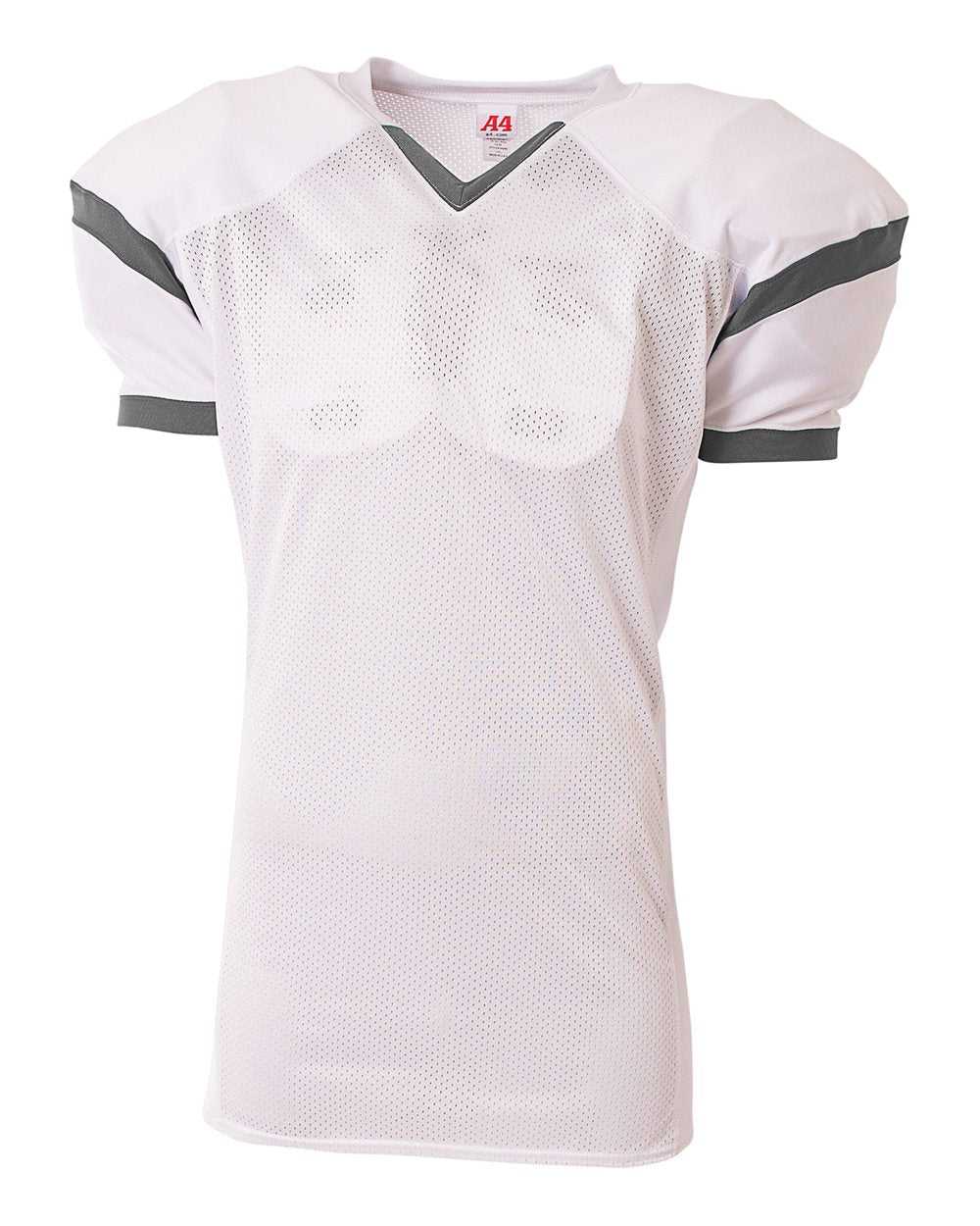 A4 N4265 The Rollout Football Jersey - White Graphite - HIT a Double