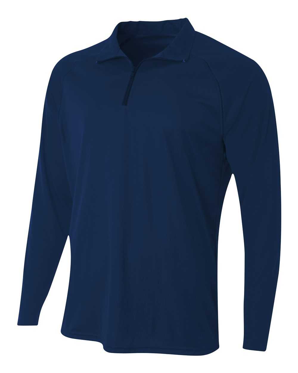 A4 N4268 Daily 1/4 Zip - Navy - HIT a Double