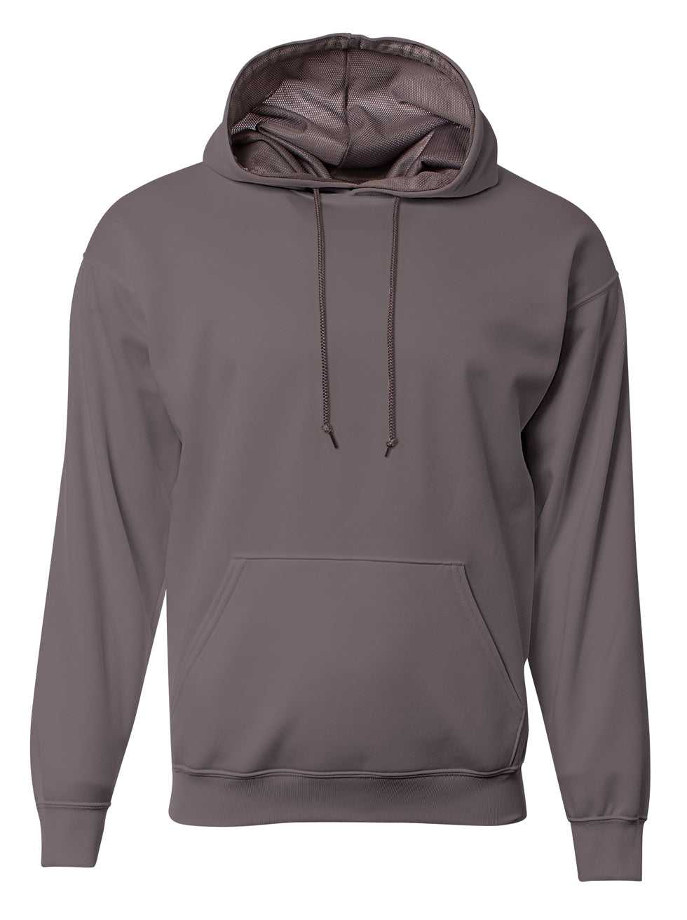 A4 N4279 Adult Sprint Fleece Hoodie - Graphite - HIT a Double
