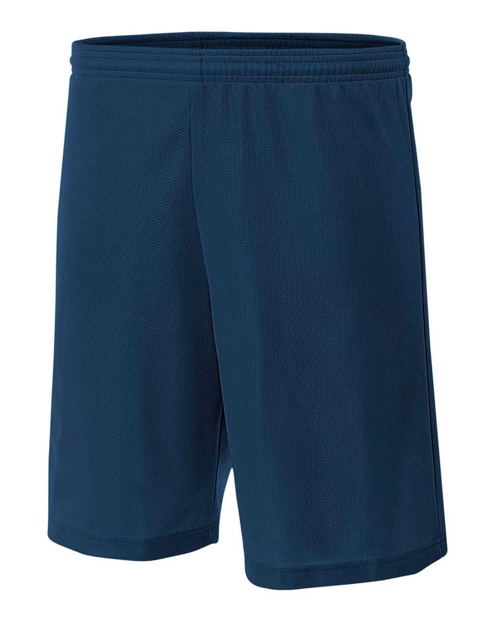 A4 N5184 7&quot; Lined Micromesh Short - Navy - HIT a Double