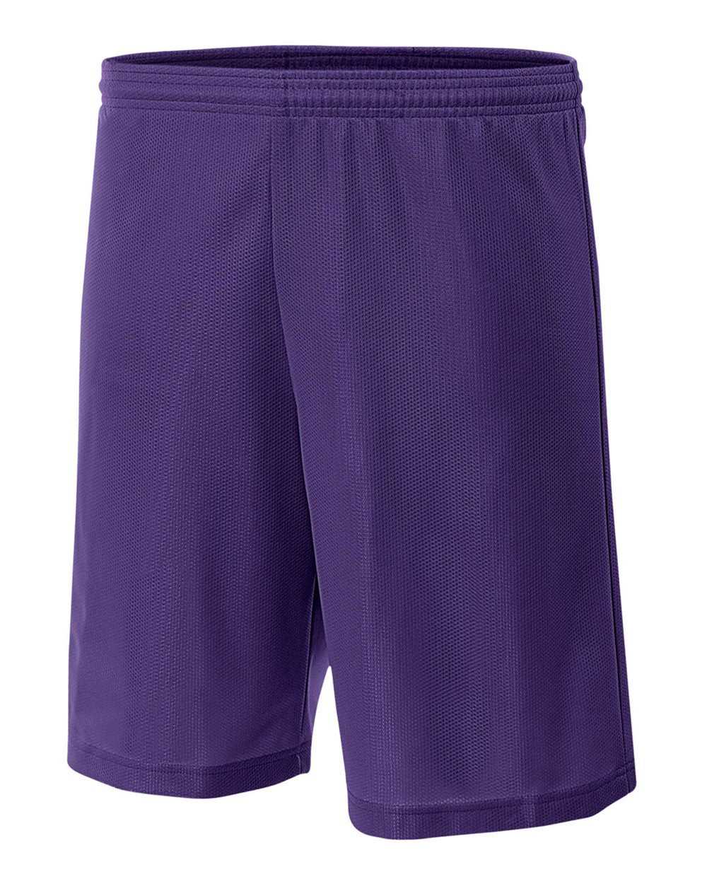A4 N5184 7" Lined Micromesh Short - Purple - HIT a Double