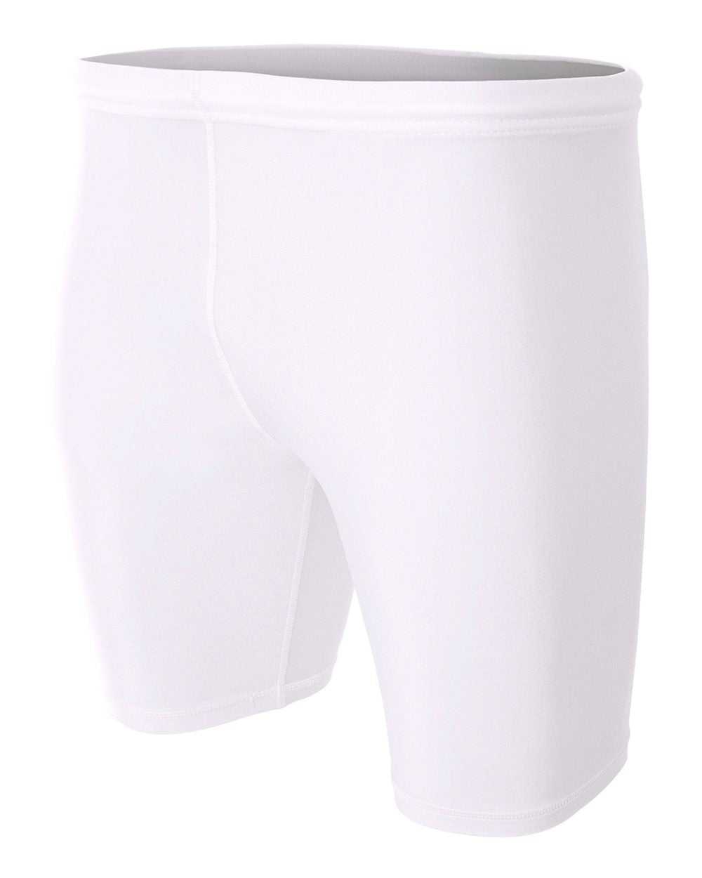 A4 N5259 8" Compression Short - White - HIT a Double