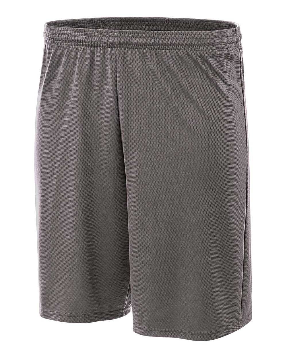 A4 N5281 9" Cooling Performance Power Mesh Practice Short - Graphite - HIT a Double