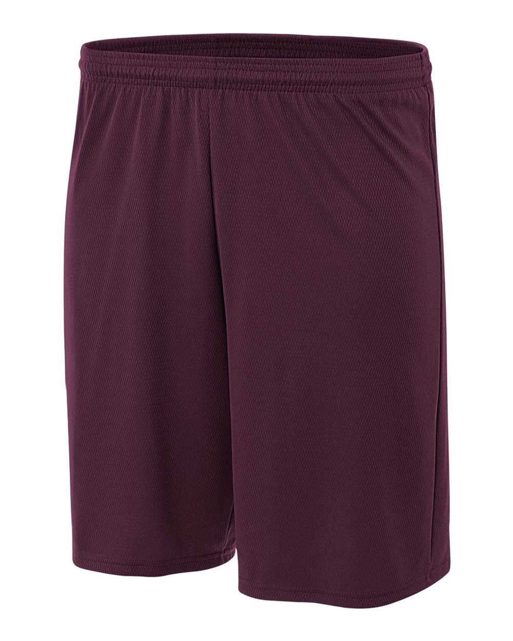 A4 N5281 9" Cooling Performance Power Mesh Practice Short - Maroon - HIT a Double