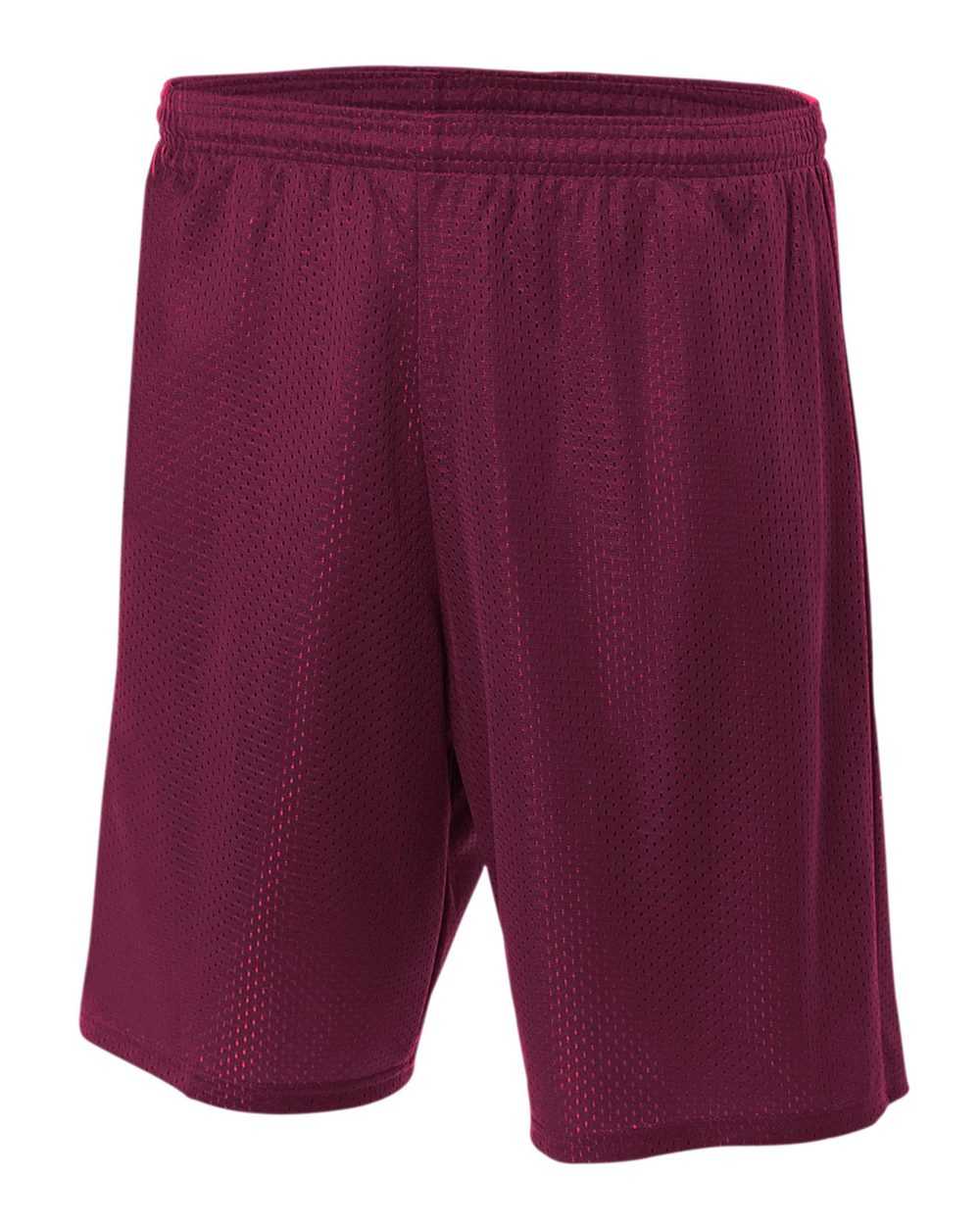A4 N5293 7&quot; Lined Tricot Mesh Shorts - Maroon - HIT a Double