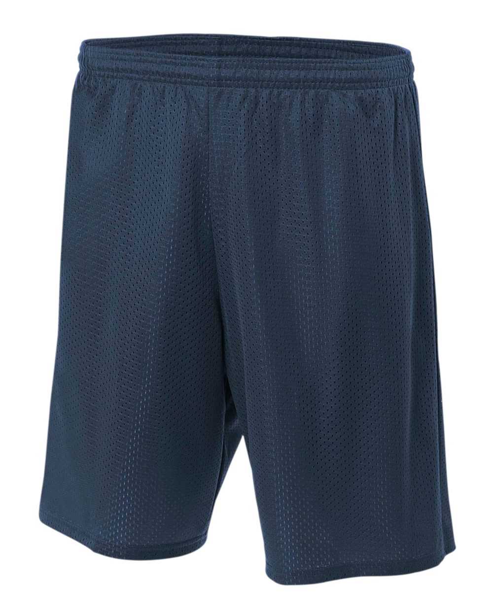 A4 N5293 7&quot; Lined Tricot Mesh Shorts - Navy - HIT a Double