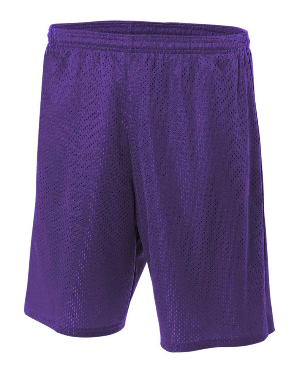 A4 N5293 7&quot; Lined Tricot Mesh Shorts - Purple - HIT a Double