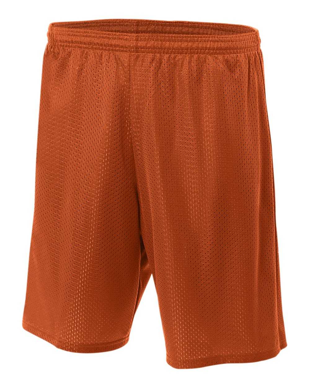 A4 N5296 9&quot; Lined Tricot Mesh Short - Athletic Orange - HIT a Double