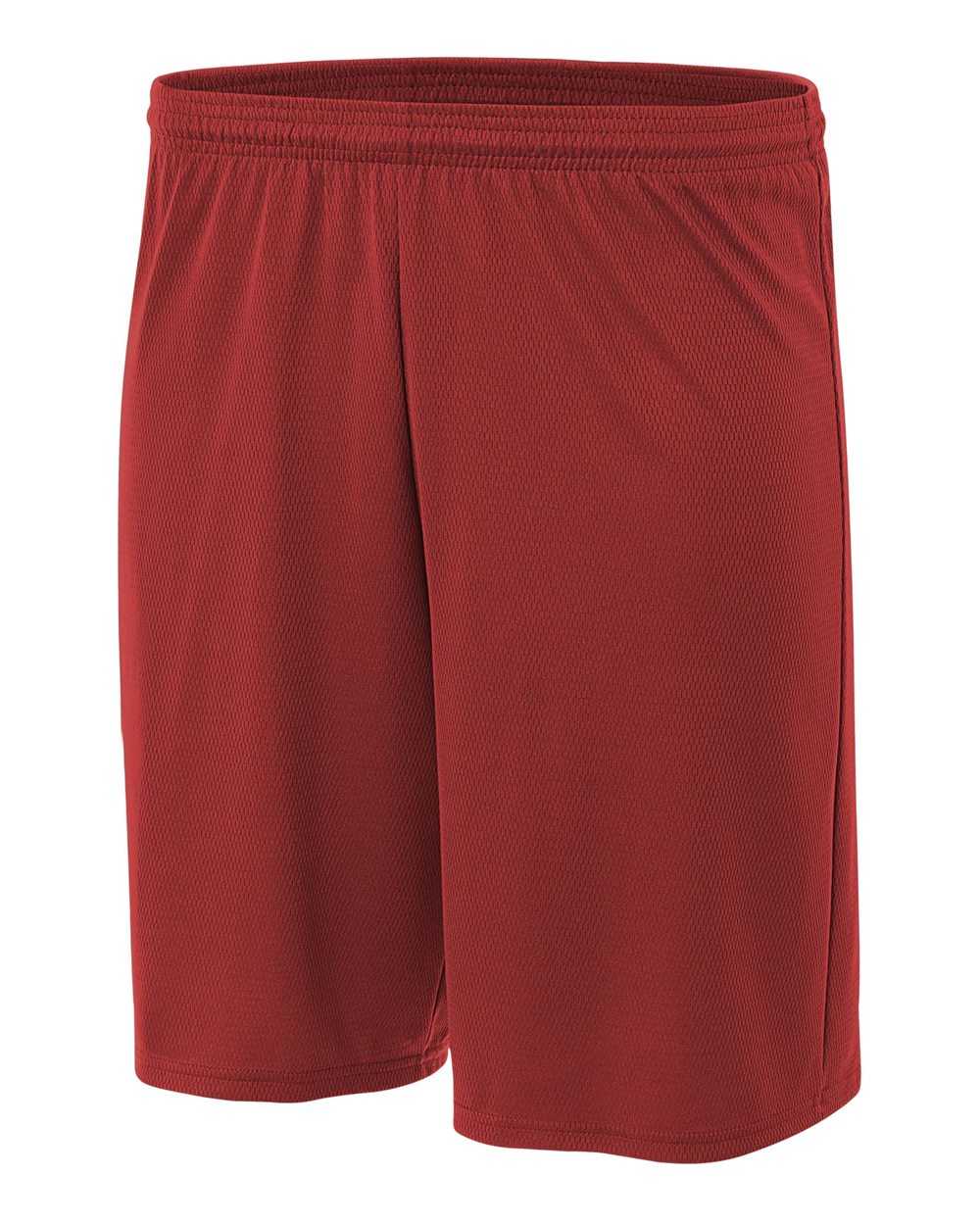 A4 N5378 7" Power Mesh Practice Short - Scarlet - HIT a Double