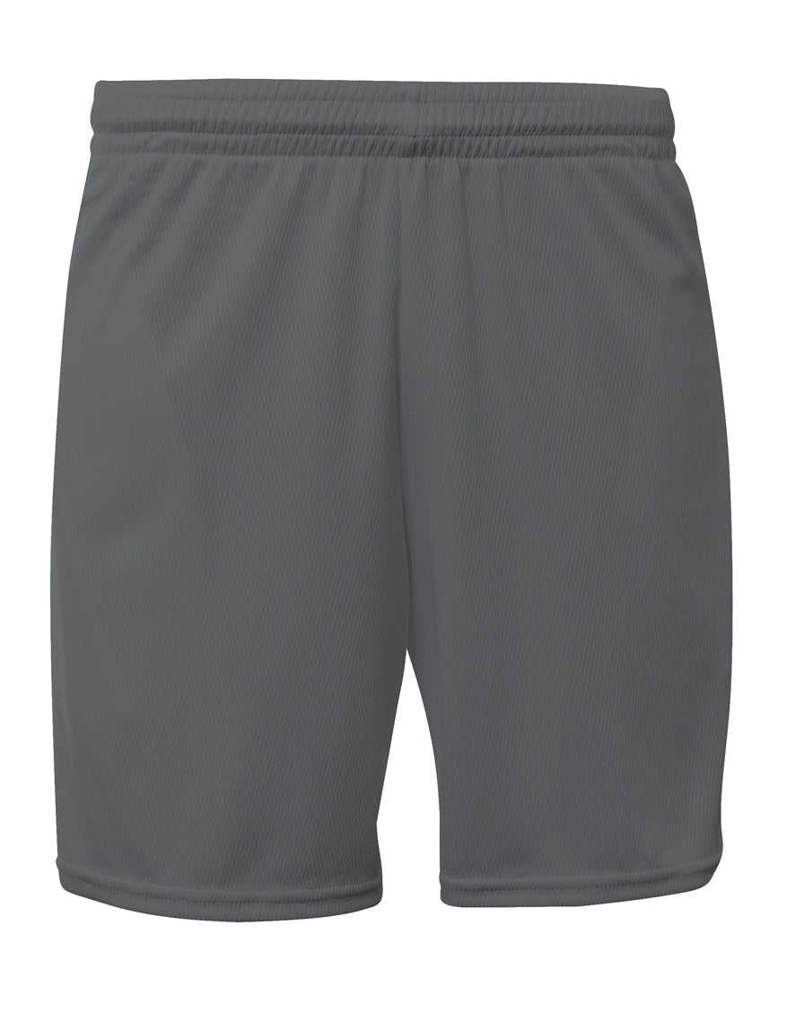 A4 N5384 Adult Flatback Mesh Short with Pockets - Graphite - HIT a Double