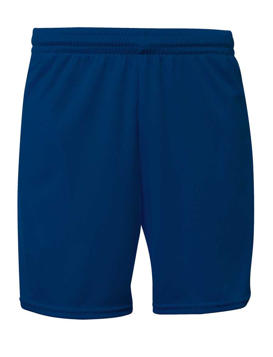 A4 N5384 Adult Flatback Mesh Short with Pockets - Navy - HIT a Double