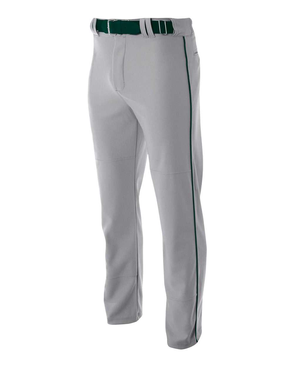 A4 N6162 Pro Style Open Bottom Baggy Cut Baseball Pant - Gray Forest - HIT a Double