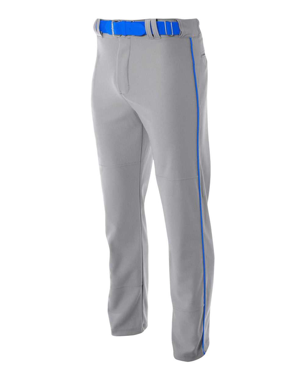 A4 N6162 Pro Style Open Bottom Baggy Cut Baseball Pant - Gray Royal - HIT a Double