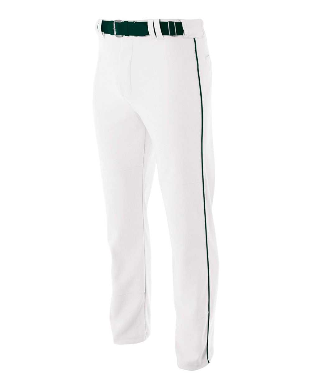 A4 N6162 Pro Style Open Bottom Baggy Cut Baseball Pant - White Forest - HIT a Double