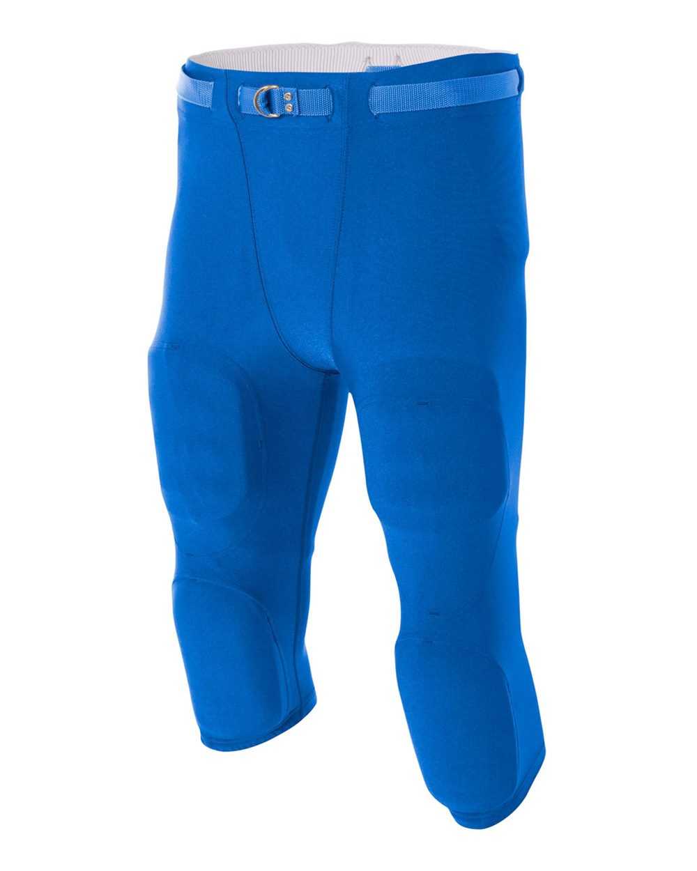 A4 N6181 Men's Flyless Football Pant (Pads Not Included) - Royal - HIT a Double