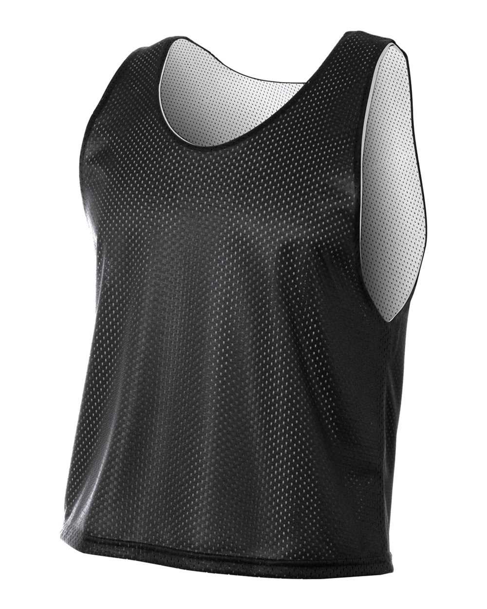 A4 NB2274 Youth Lacrosse Reversible Practice Jersey - Black White - HIT a Double