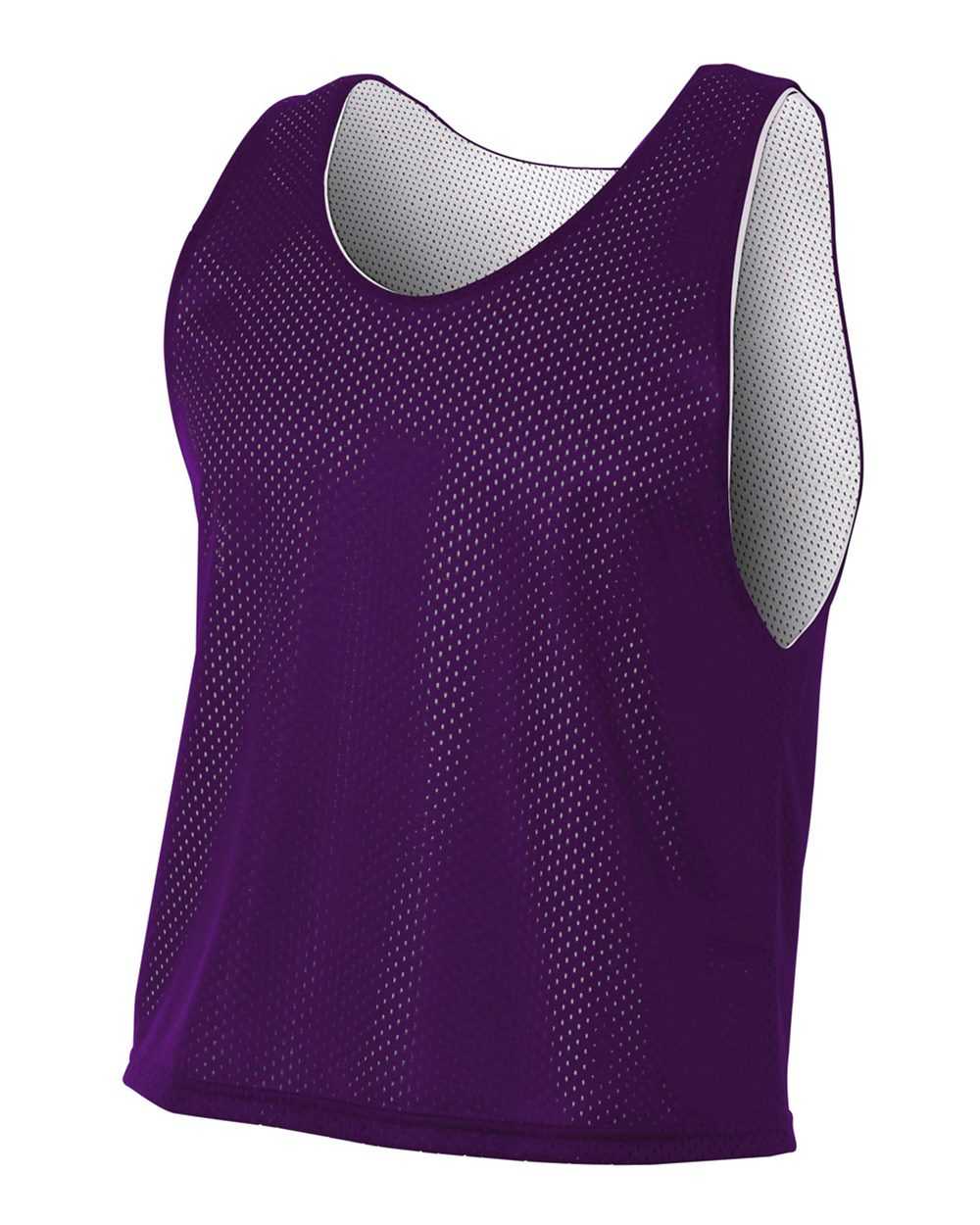 A4 NB2274 Youth Lacrosse Reversible Practice Jersey - Purple White - HIT a Double
