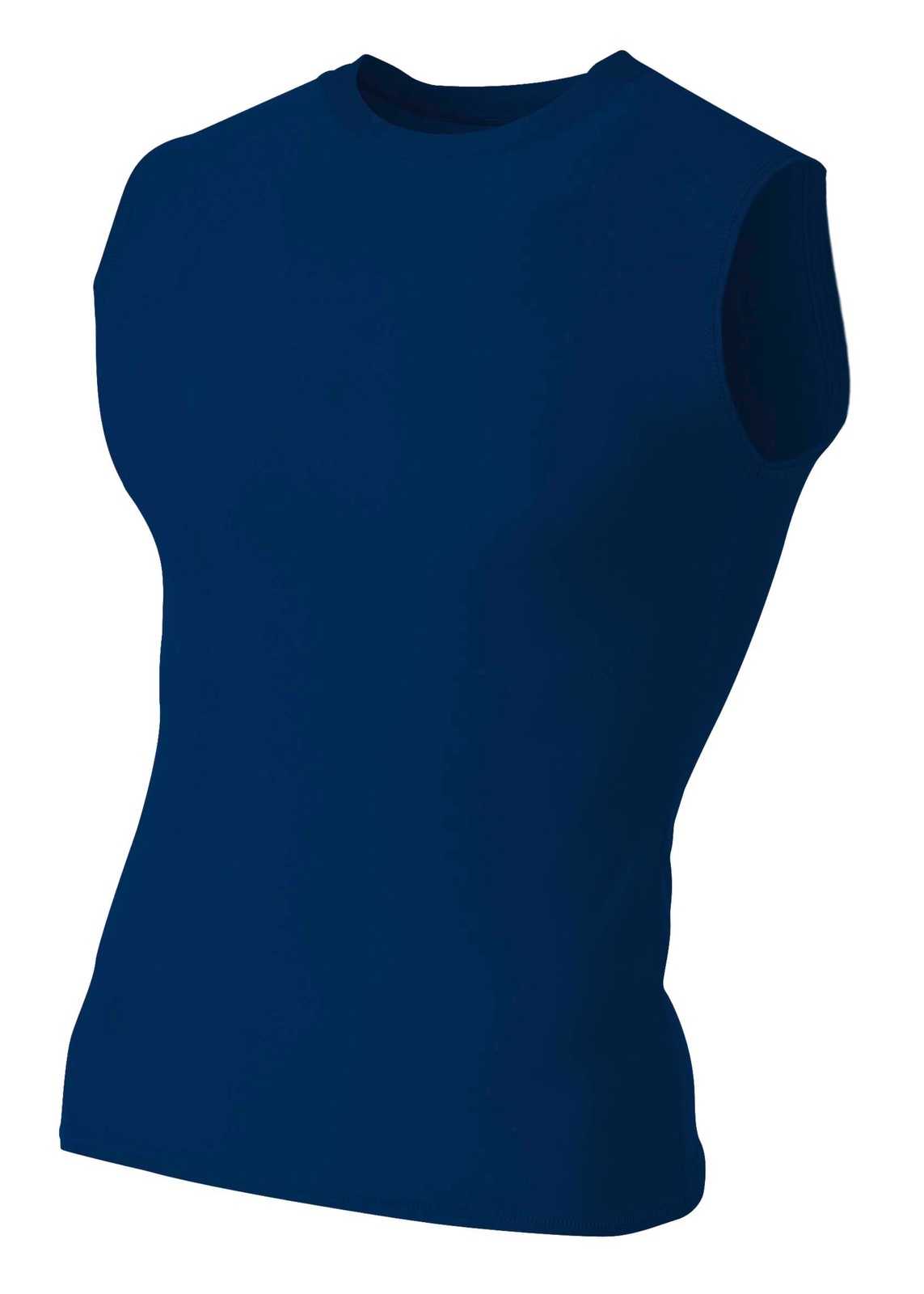 A4 NB2306 Youth Compression Muscle Tee - Navy - HIT a Double
