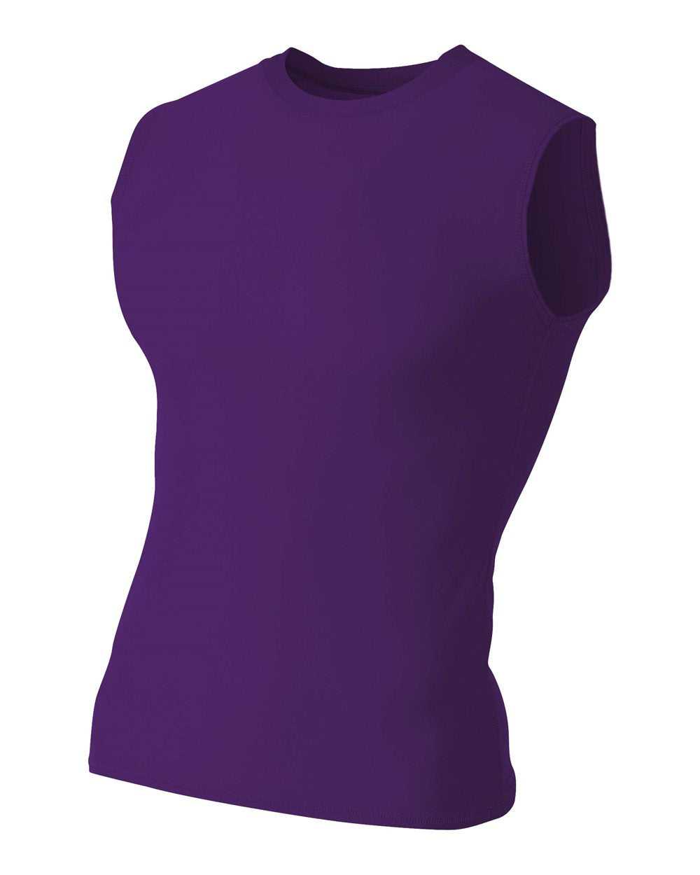 A4 NB2306 Youth Compression Muscle Tee - Purple - HIT a Double