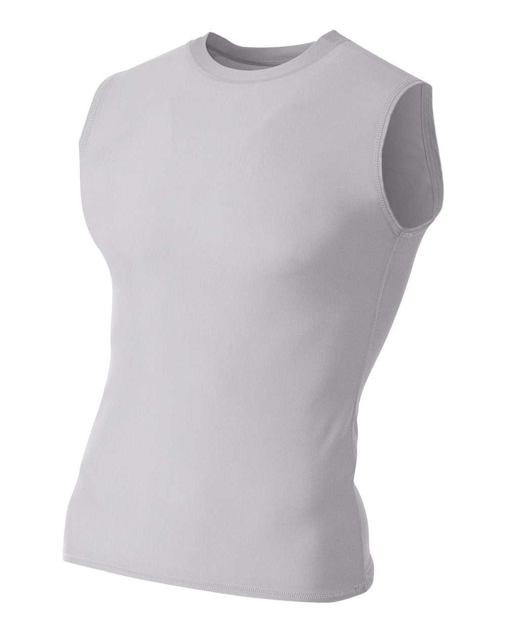 A4 NB2306 Youth Compression Muscle Tee - Silver - HIT a Double