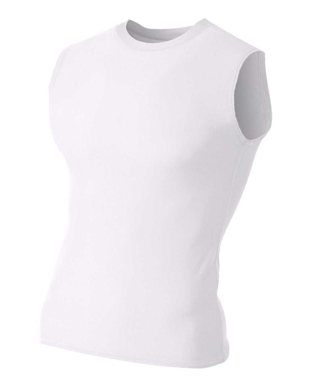 A4 NB2306 Youth Compression Muscle Tee - White - HIT a Double