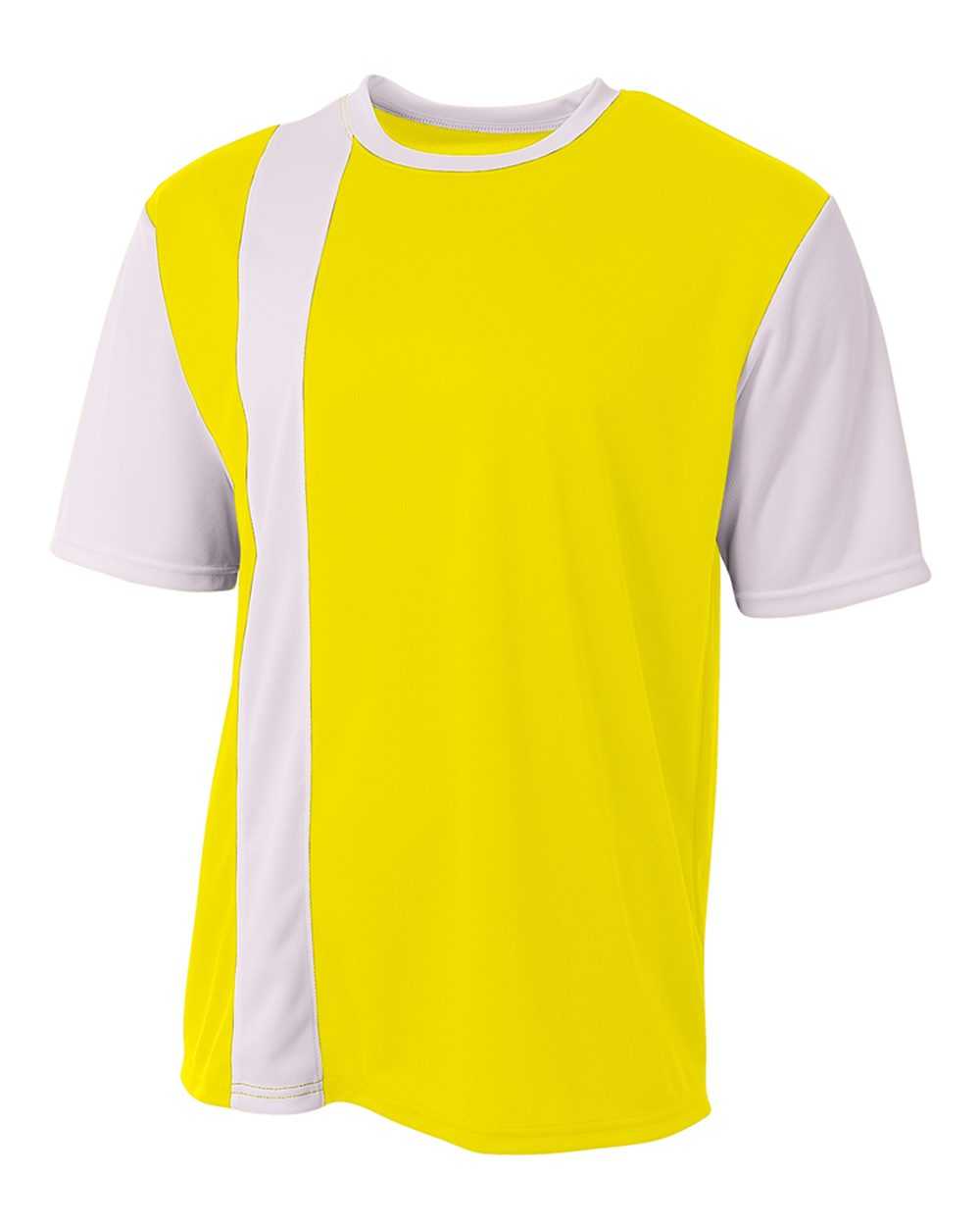 A4 NB3016 Legend Soccer Jersey - Safety Yellow White - HIT a Double