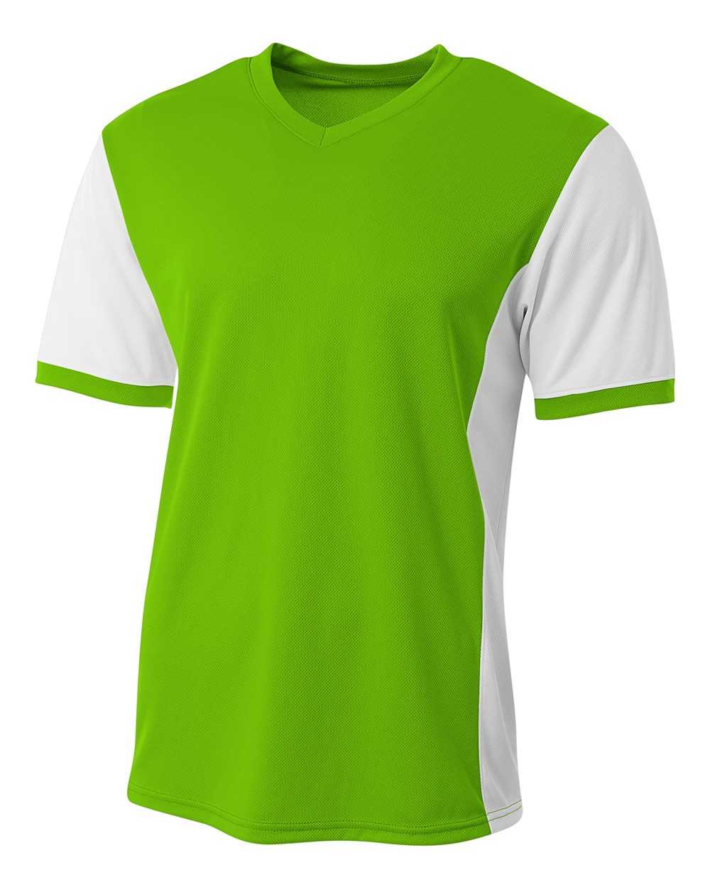 A4 NB3017 Premier Soccer Jersey - Lime White - HIT a Double